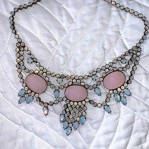 Beautiful Sorrelli Rose Quartz and Opal Necklace